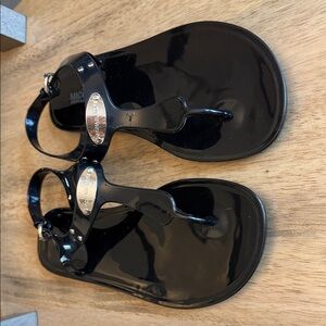 Michael Kors Glossy Black Sandals